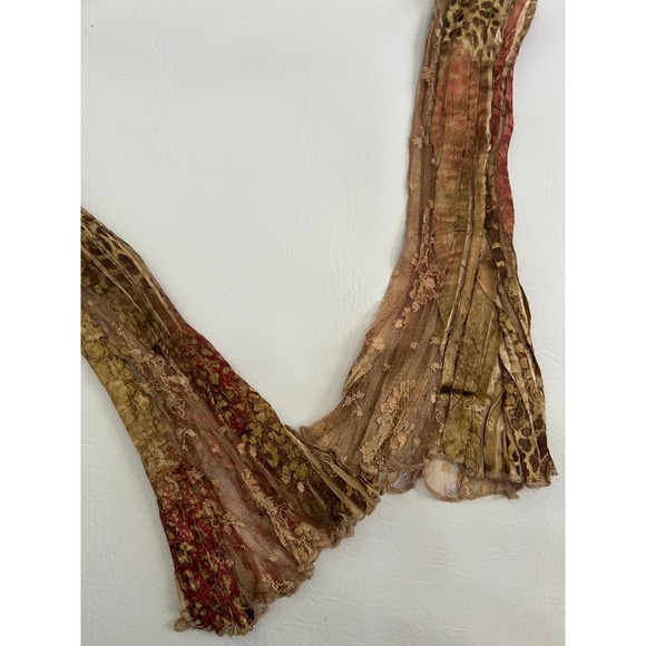 Shiko vintage textured animal print button up shirt Large Y2K Fairy Festival - Picture 6 of 9